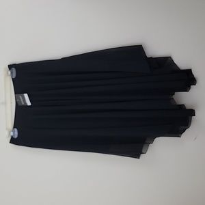 NWT Top Shop Black Flare Midi Skirt 10